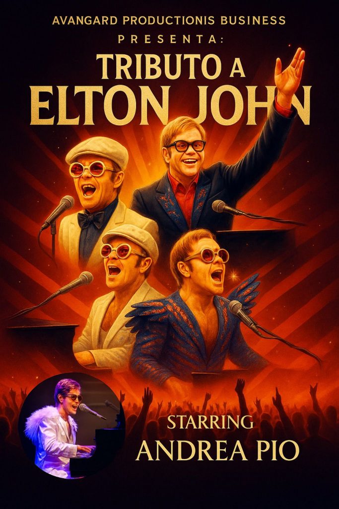CURRÍCULUM – TRIBUTO A ELTON JOHN

Artista: Andrea Pio

El Tributo a Elton John de Andrea Pio es uno de los espectáculos más potentes y elegantes del mercado actual. Con una puesta en escena cuidada, trajes icónicos y piano en directo, Andrea ofrece una experiencia auténtica que emociona tanto a público internacional como nacional.

¿Por qué este tributo funciona tan bien?
	•	Voz sólida y estilo muy cercano al Elton John clásico, lo que genera una conexión inmediata con el público.
	•	Presencia escénica fuerte, energía positiva y profesionalidad en cada minuto del show.
	•	Interpretación al piano completamente en directo, aportando calidad y credibilidad.
	•	Gran impacto visual: gafas, vestuario característico y toda la estética que define a Elton John.
	•	Repertorio lleno de éxitos universales, perfecto para hoteles, teatros y eventos especiales.
	•	Formato adaptable, ideal para espacios grandes o más íntimos, manteniendo siempre un nivel alto.

Duración: 45–60 minutos
Formato: Show solo – Piano en directo
Público objetivo: Hoteles, teatros, eventos privados, público europeo y familiar.

El Tributo a Elton John de Andrea Pio es un espectáculo elegante, seguro y altamente comercial, diseñado para conquistar desde los primeros segundos y dejar al público encantado.