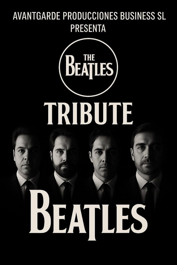 THE BEATLES TRIBUTE – CATEGORÍA INTERNACIONAL
Un espectáculo de máxima calidad artística, interpretado por músicos profesionales con experiencia en hoteles, teatros y eventos premium.
Tributo de nivel mundial, reconocido por su fidelidad, armonías impecables y presencia escénica elegante.
Show adaptable a hoteles de alta categoría, con respuesta excelente del público y garantía absoluta de profesionalidad.
Producido por Avantgarde Producciones Business SL.